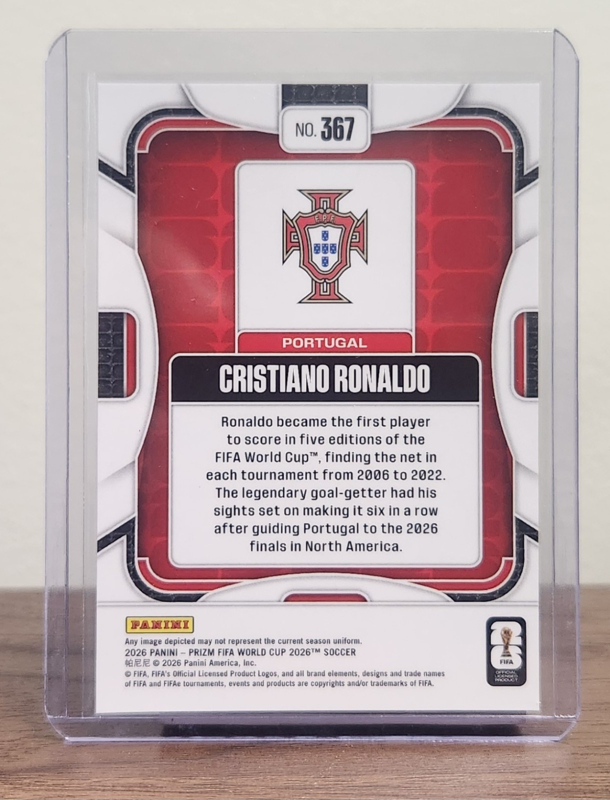 Cristiano Ronaldo 2026 Panini Prizm World Cup #367 view 2