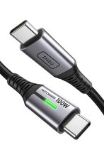 INIU 100W USB C to USB C Cable, 1ft, Black Short USB C Fast Charger Cable for