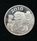 Happy Merry Christmas Santa 2010 1oz Silver Round