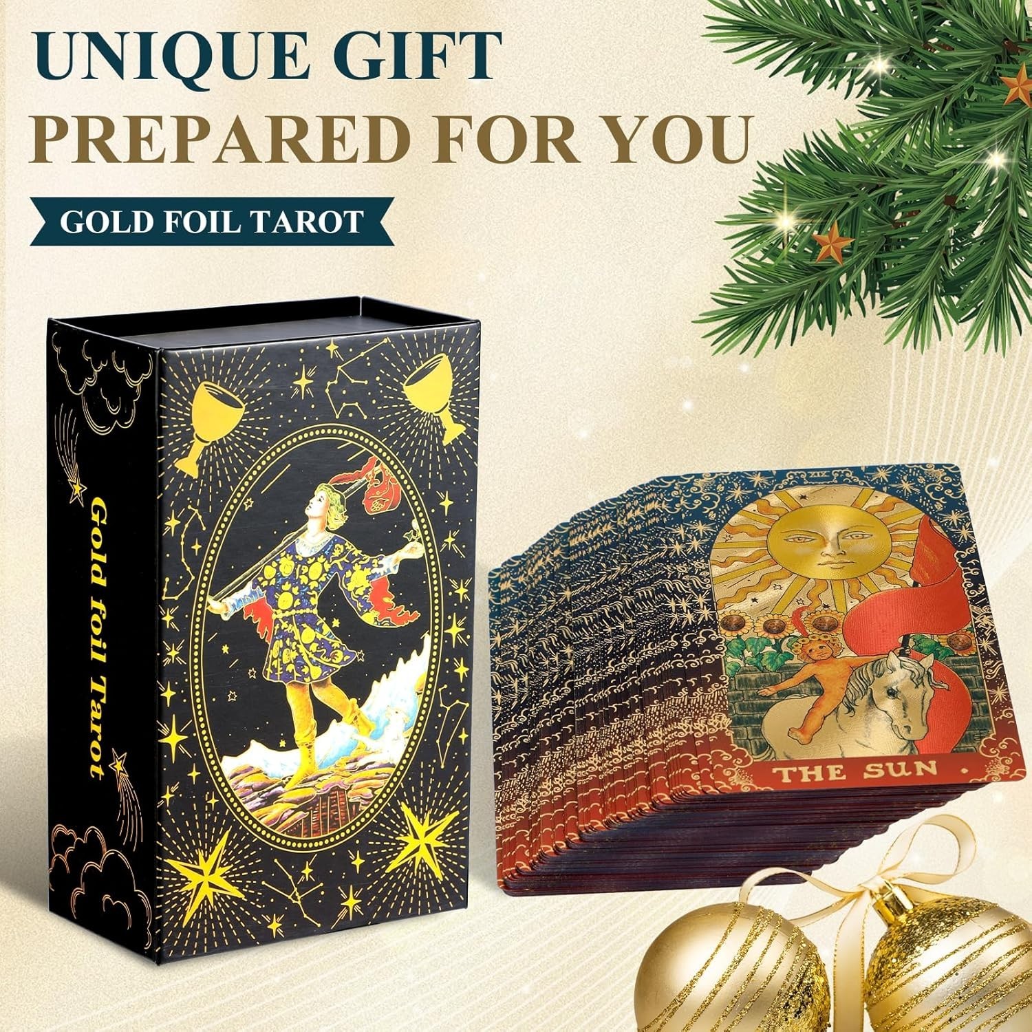 Original Design 78 Gold Foil Tarot Deck Rider Waite Cards with Gift Box ...
