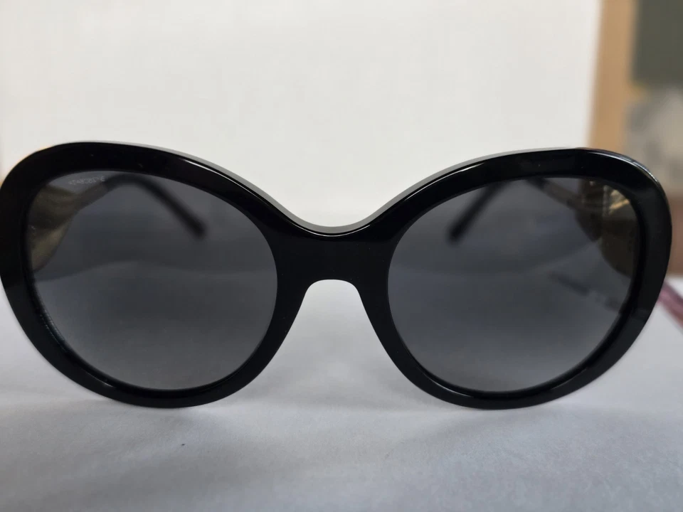 女士 BURBERRY 黑色猫眼太阳镜 × 偏光◇ 金色◇ 米兰诺,意大利全新无标签 — 第 3/4 张图片