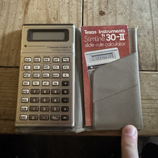 Texas Instruments TI Business Analyst-II Vintage Calculator w/ Case  Manual