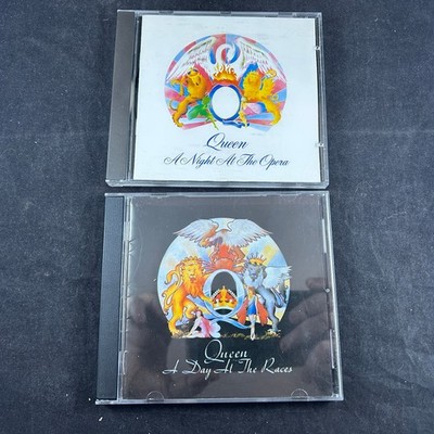 QUEEN A DAY AT THE RACES A NIGHT AT THE OPERA MADE IN WEST GERMANY EMI 2 CD LOT