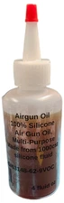 Air Gun Oil 4 oz 100% Silicone with UV dye, Multi-Purpose