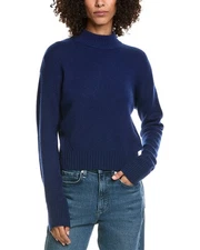 Incashmere Crop Mock Wool & Cashmere-Blend Sweater Women's