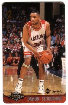Assets '96 : $2. Damon Stoudamire (Card #26 of 30) Phone Card