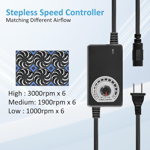 Silent Long-Lasting 720mm Cooling Fans with Dual Ball Bearing & Speed Controller - Afbeelding 4 van 8