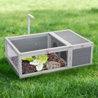 New ListingWooden Tortoise House - Indoor & Outdoor Turtle Habitat w/ Removable Top & Tray