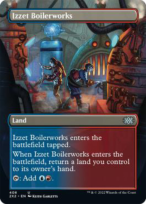 MTG Izzet Boilerworks Borderless - Double Masters 2022 #408