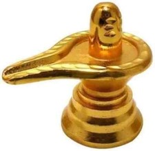 Gold Plated Big Size Shivling Statue Shiva Lingam Hindu Religious Idol Showpiece