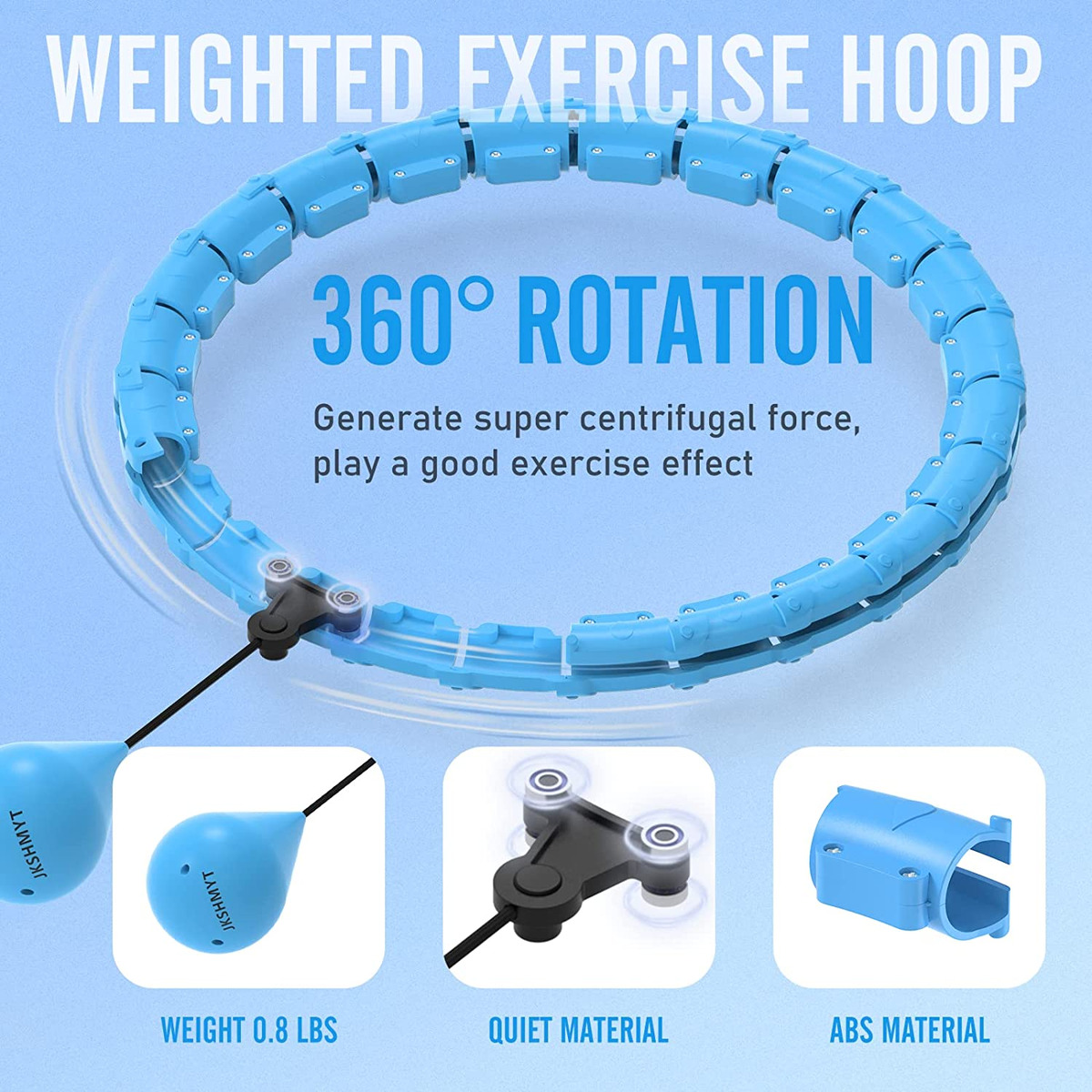 Infinity Hoop Fit plus Size 47 Inch, 24 Detachable Links, Exercise Hoola  Hoop Su