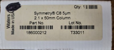 NEW  Waters Symmetry C8 Column 5um  2.1mm X 50 mm  186000212