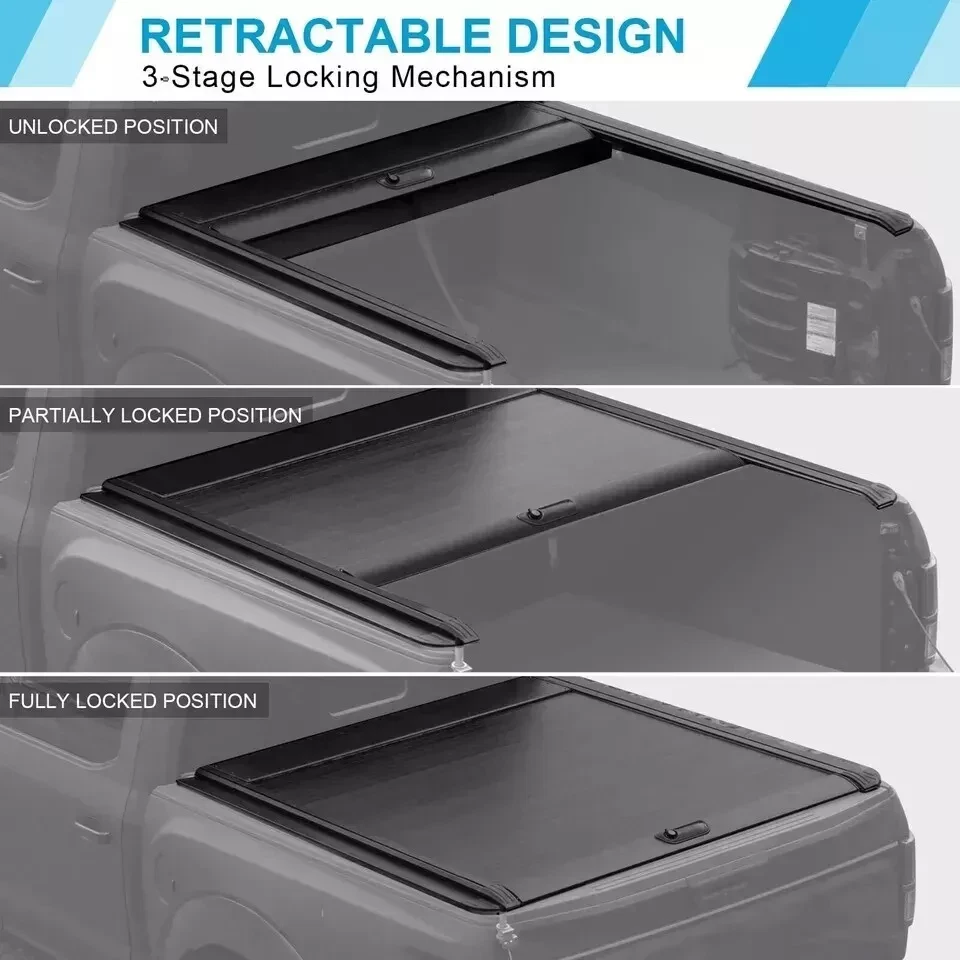 For Ford 2010-24  F-150 Tonneau Cover 5.5' Truck Bed Retractable Waterproof Hard - Image 2 of 4