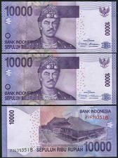 Indonesia 10,000 Rupiah 2010/2011/2013 P150a 150b 150d 150e UNC