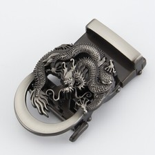 1PC Ratchet Belt Buckle Replacement Dragon Metal Gold Black Retro 1.37"/35mm