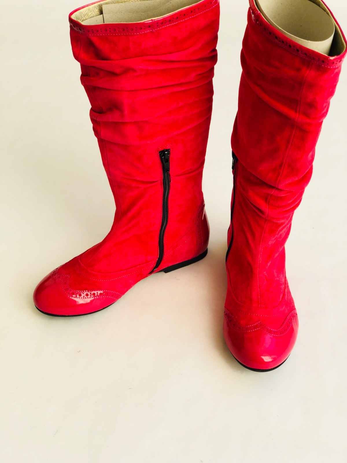 I Pinco Pallino Pink Suede Knee High Boots for Girls - Size 35 (EU) / 3.5 US image 2