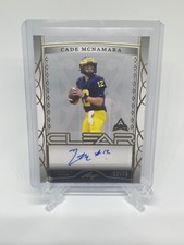 CADE MCNAMARA 2022 LEAF TRINITY FOOTBALL CLEAR ROOKIE AUTO /75