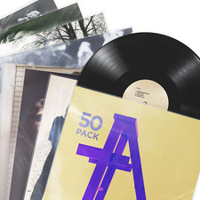 Record Sleeves for Album Covers - 50 Clear Plastic Outer Sleeves to Protect 12"
