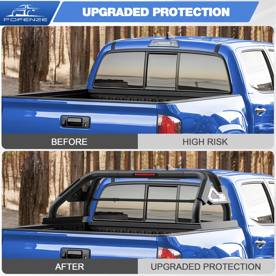 Adjustable Sport Bar Truck Bed Chase Rack Roll Bar For Ford Ranger 2019-2023 Foto 3 de 4