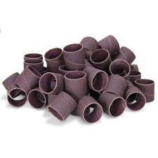 1-1/2" x 1-1/2" Aluminum Oxide Spiral Bands, No Lap Sanding Sleeves - 50 Pack