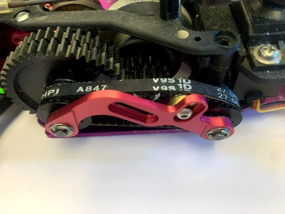 ALUMINUM REAR GEAR BELT TENSION MOUNT w/Wheelie S HPI SUPER NITRO RS4 2 speed - Image 2 of 2