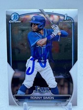 Ronny Simon  SIGNED 2023 Bowman 1st Chrome #BCP-112 Tampa Bay Rays