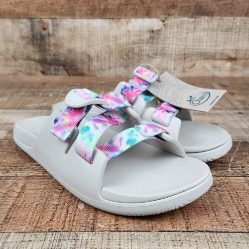 New Chaco Kid Chillos Sport Sandal Girl 5 Light Tie Dye Adjustable Strap Water - Picture 1 of 9