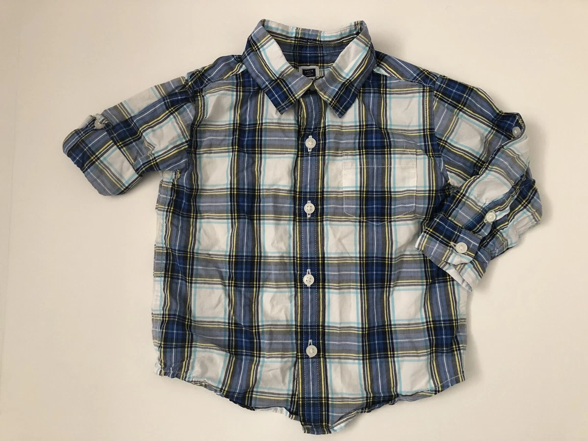 toddler blue plaid shirt