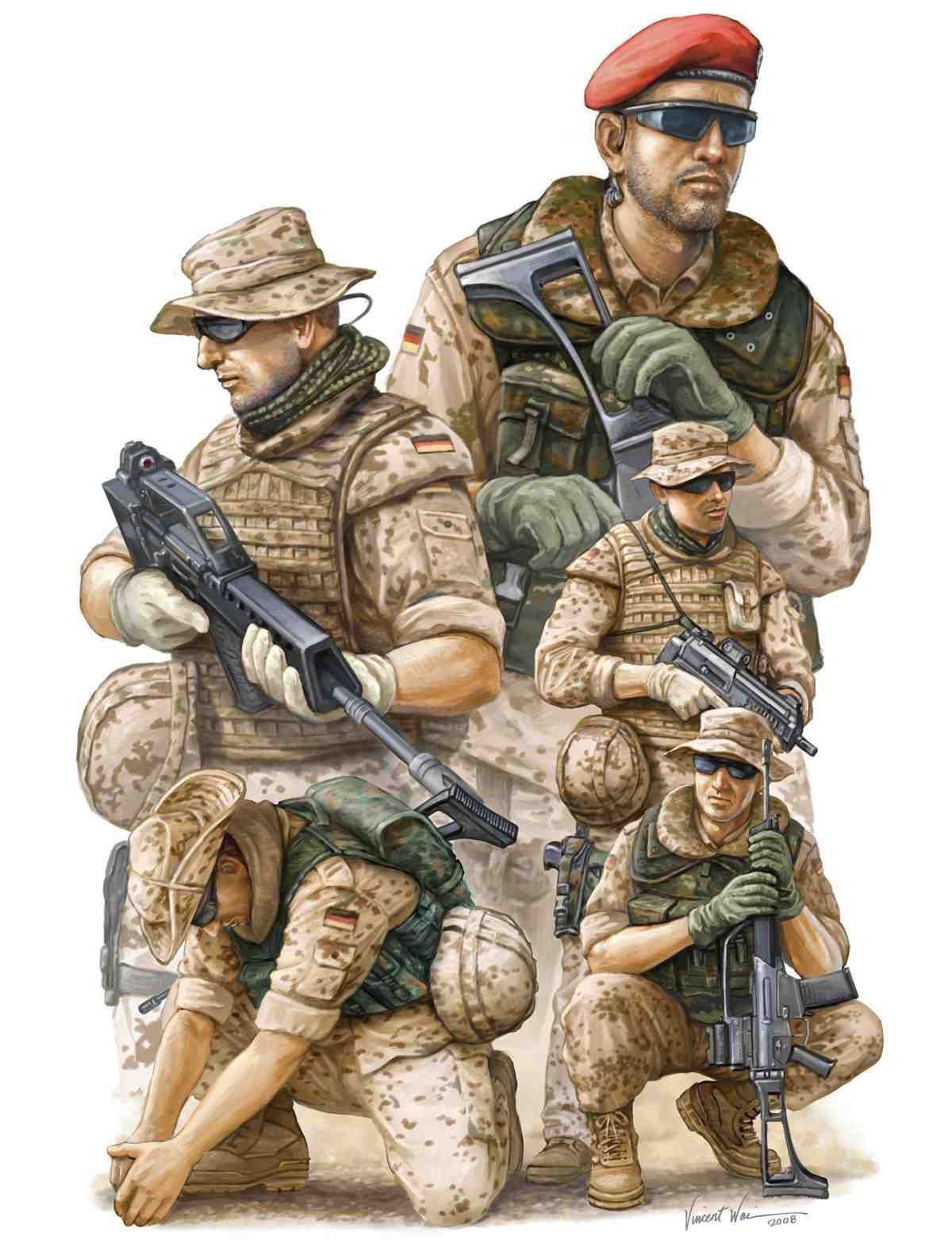 Trumpeter 00421 1:35th scale Modern German ISAF Soldiers in Afghanistan - Image 3