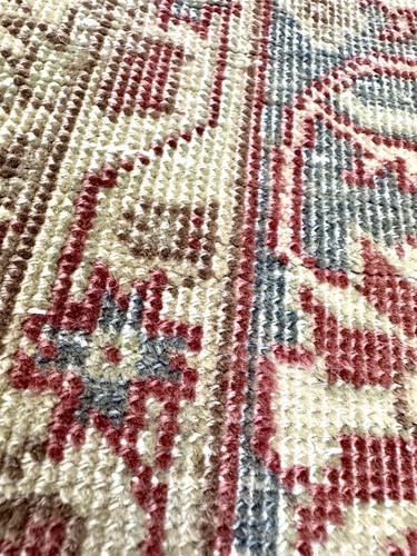 4x6 Burgundy Oriental Vintage Turkish Rug, Handmade Wool Area Rug, Floral Carpet - Picture 8 of 10