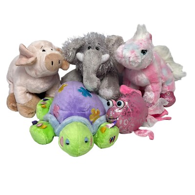 Lot Of 5 Ganz Webkinz Lil Kinz Plush Stuffed Animals No Codes Tortoise Pig Pony