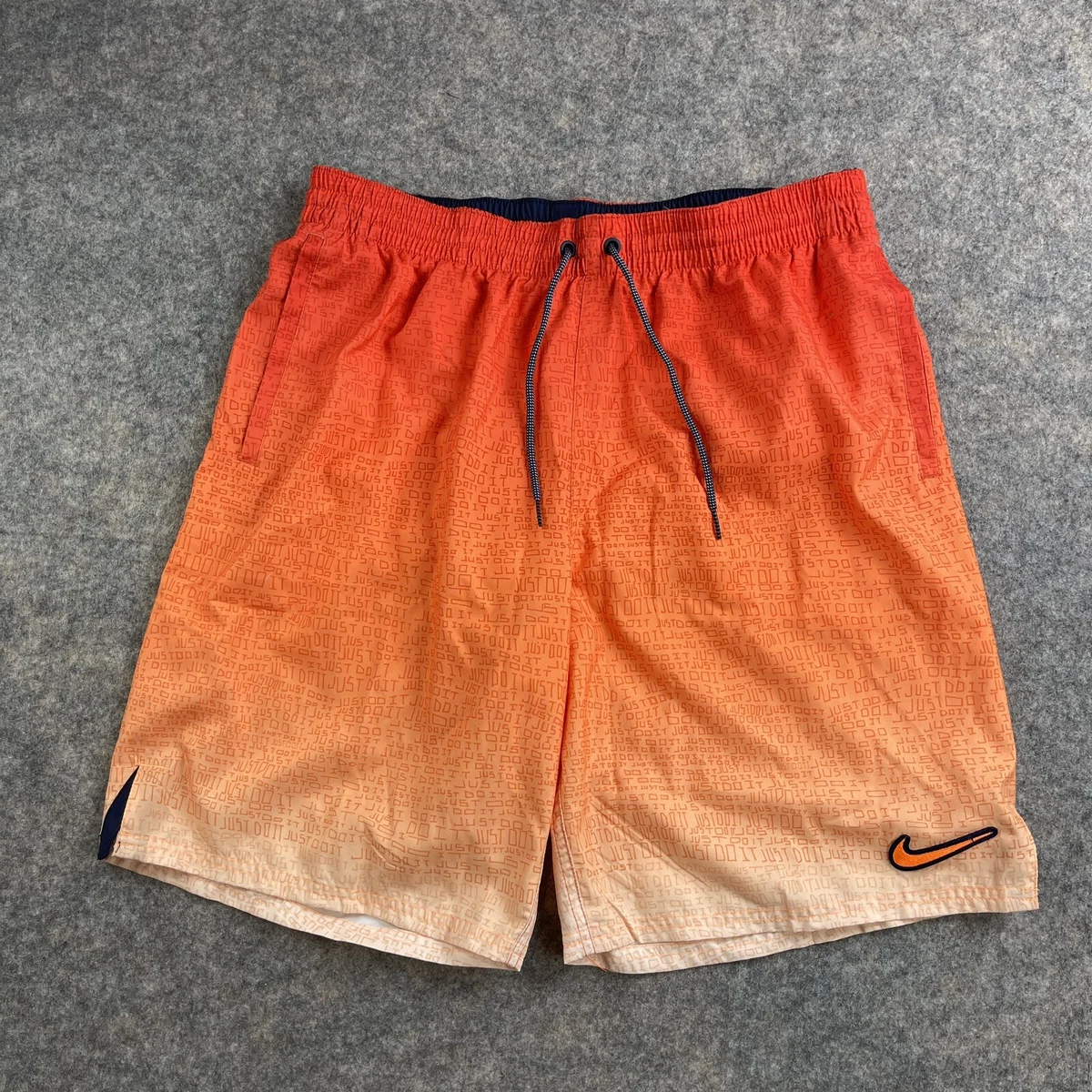 Nike orange swim trunks sale