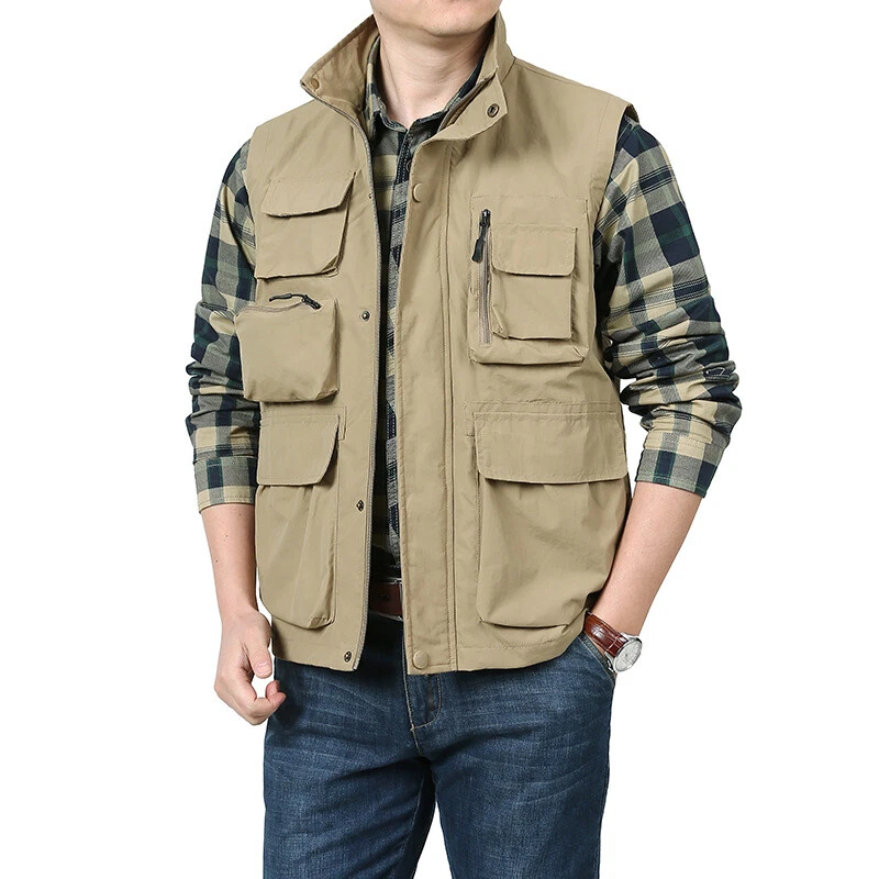 Workwear Multi Pocket Vest Men's Thin Outdoor Camisole Men's New
Opens in a new window or tab