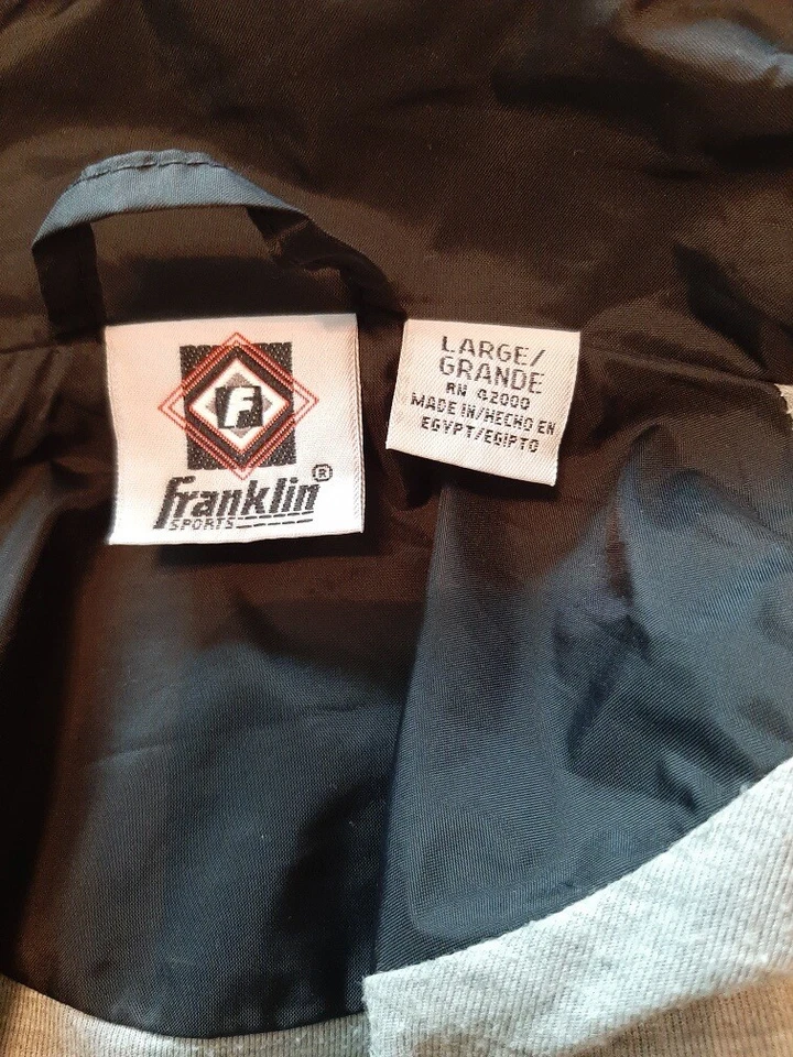 Vintage Franklin Sports Warmup Jacket Snap Button Black Baseball Jacket Large - Image 3 of 4