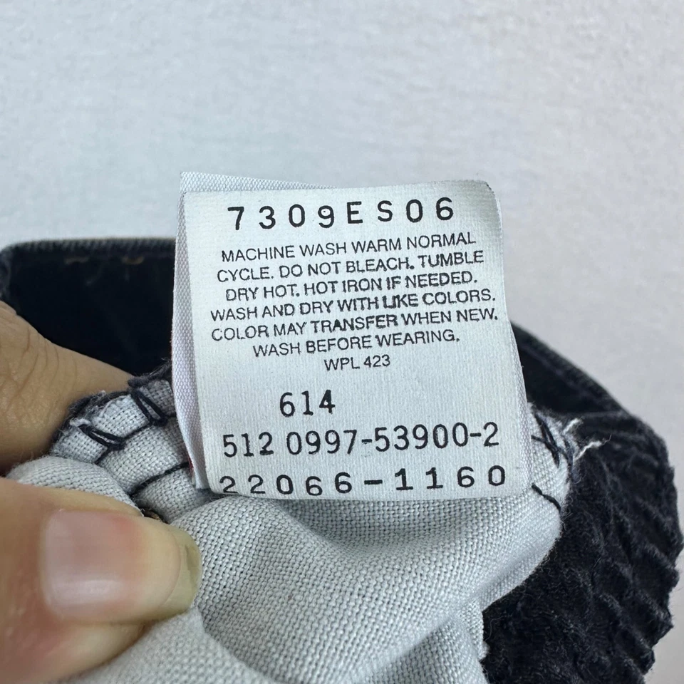 Pantalones de mezclilla vintage Levi’s 566 para niños 3T naranja lengüeta negros Y2K grunge informales retro Foto 3 de 4