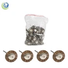 100 X DENTAL LAB JEWELRY POLISHING BRISTLE BRUSHES STRAIGHT HP MOUNTED SOFT #11