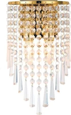 Mini Crystal Chandeliers Small Wall Sconce Modern Gold Light 