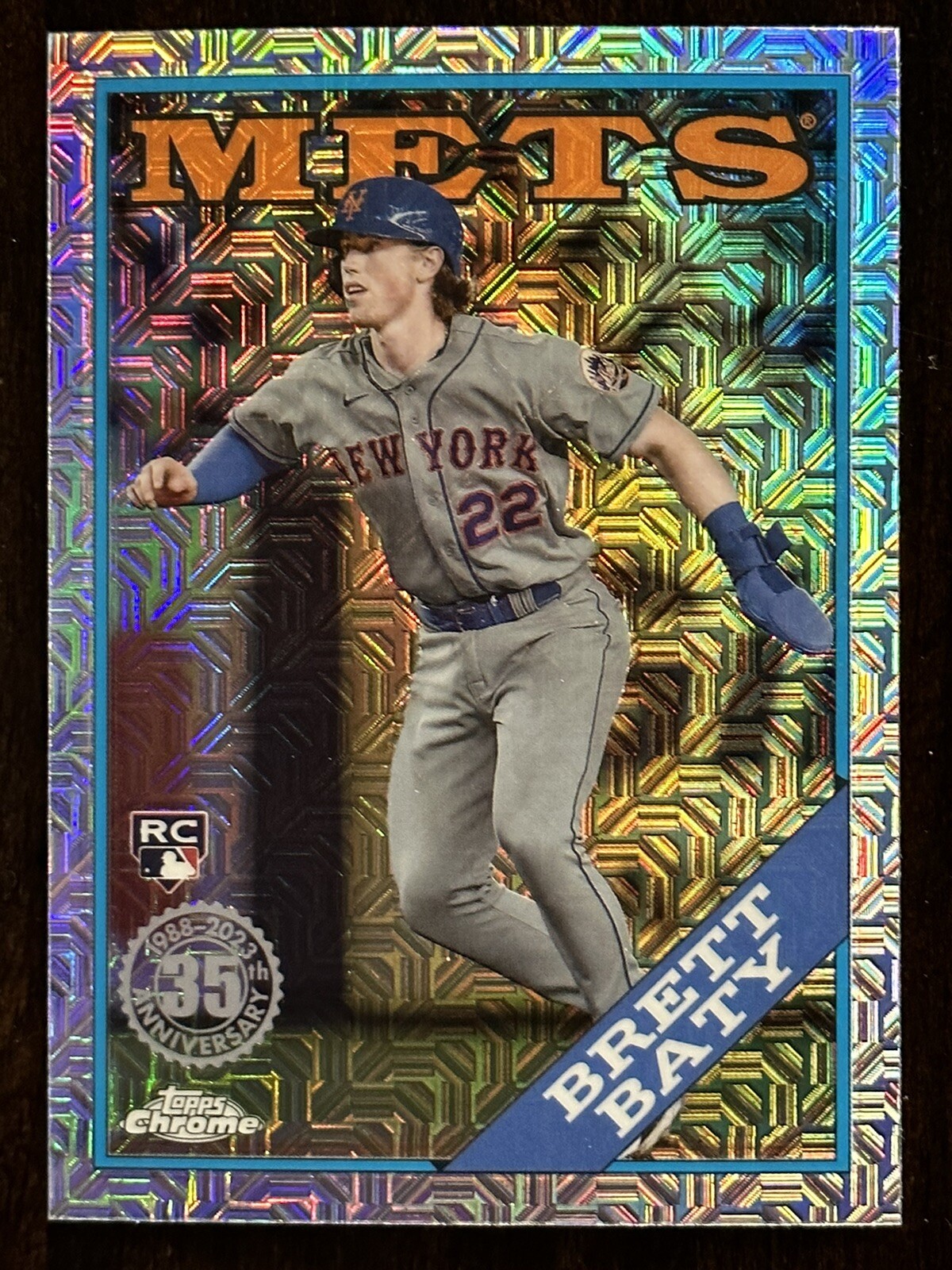 2023 Topps Chrome Series 1 Silver Pack Mojo RC T88C-14 Brett Baty New York Mets