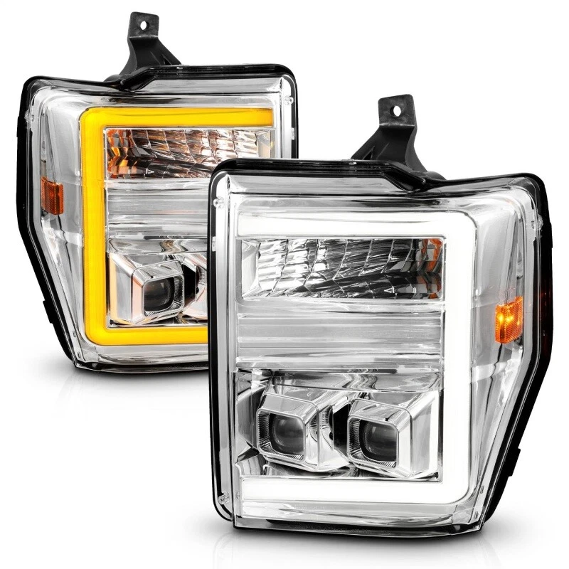 Faros proyectores ANZO para Ford F-250 - F-550 Super Duty 08-10 con barra de luz Foto 3 de 4