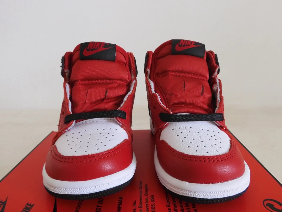 Nike Air Jordan 1 High Retro Og (Td) Gym Red-Black-White Sz 5c [CU0450-601] - Image 3 of 4