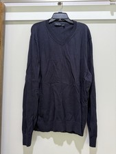 Nautica men  s long sleeve sweater size Large Navy Blue