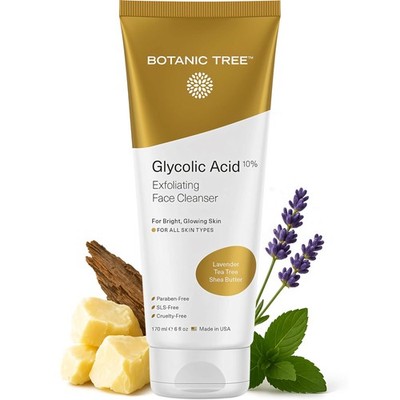 Glycolic Acid Face Wash - Facial Cleanser and Scrub - 10% Glycolic Acid, AHA ...
