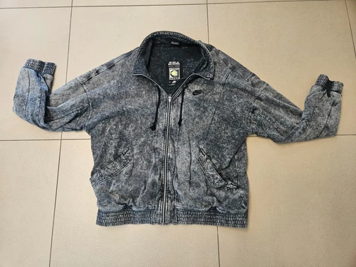 RARE NIKE CHALLENGE COURT JACKET SWEATSHIRT L LARGE CHARCOAL REISSUE KNIT WASH - product listing photo