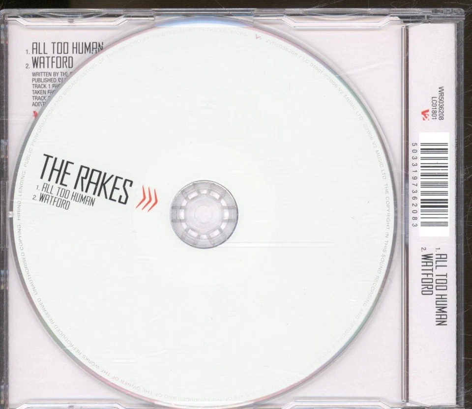 Rakes (Indie Gruppe) All Too Human CD UK V2 2006 Single VVR5036208 - Bild 2 von 2