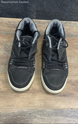 Nike Air Jordan Flight 23 Black Metallic Silver Basketball Sneakers Size 7.5