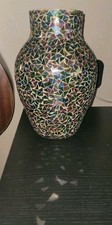 Artisan Mosaic Glass Vase - Handcrafted in In...