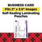 Scotch Self-Sealing Laminating Pouches, 2 in x 3.5 in Business Card ...