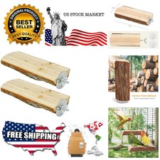 Parrot Cage Perch, Wooden Platform for Birds 2 Packs