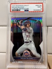 2023 BOWMAN DRAFT CHROME-REFRACTOR #BDC96 NOLAN MCLEAN PSA 9