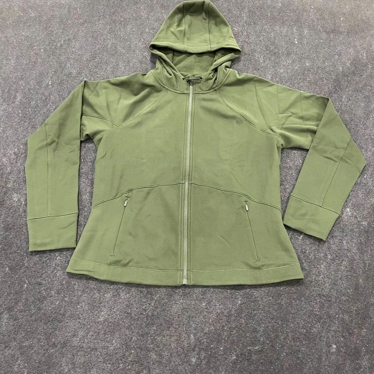 ATHLETA Unstoppable Fleece Lined Full Zip Jacket Women's Size XL Green